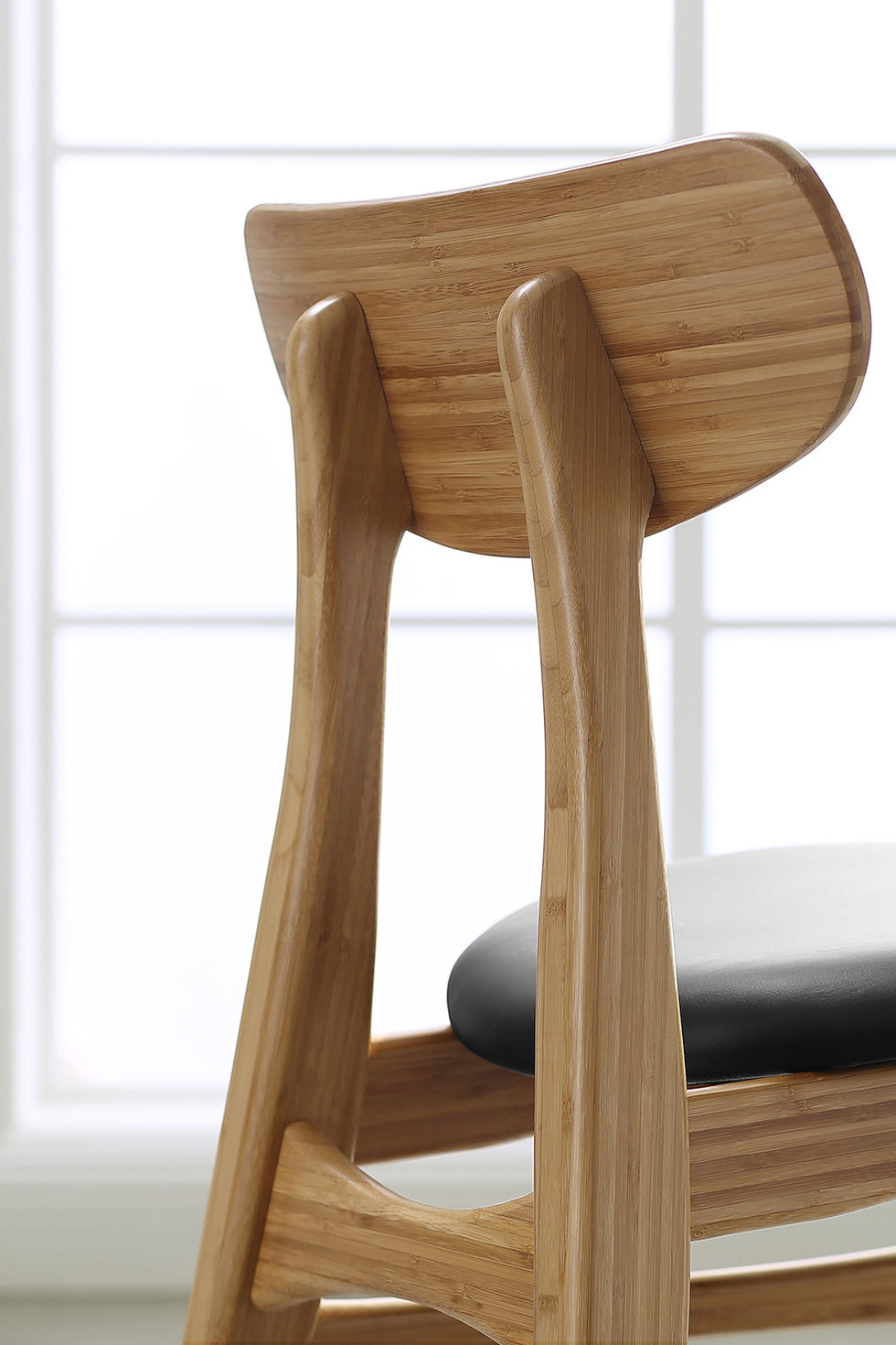 Greenington - Cassia Dining Chair With Leather Seat Set of 2 in Caramelized, Bamboo