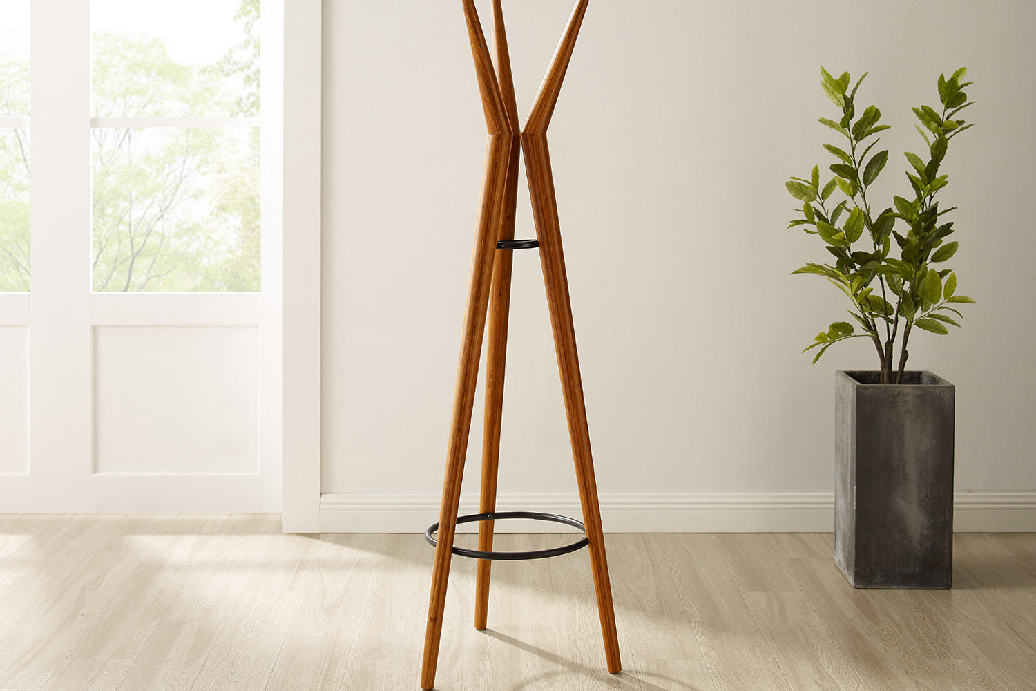 Greenington - Spire Coat Tree in Amber, Solid Moso Bamboo