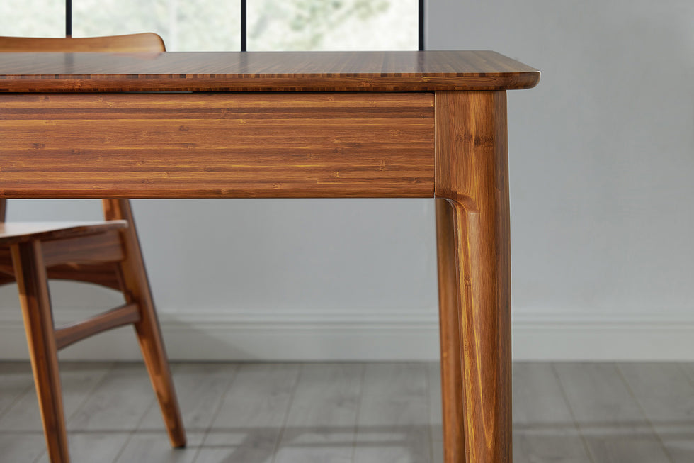 Greenington - Erikka 110" Double-Leaves Extension Dining Table in Amber, Bamboo
