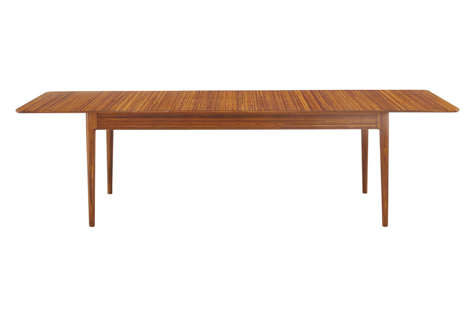 Greenington - Erikka 110" Double-Leaves Extension Dining Table in Amber, Bamboo
