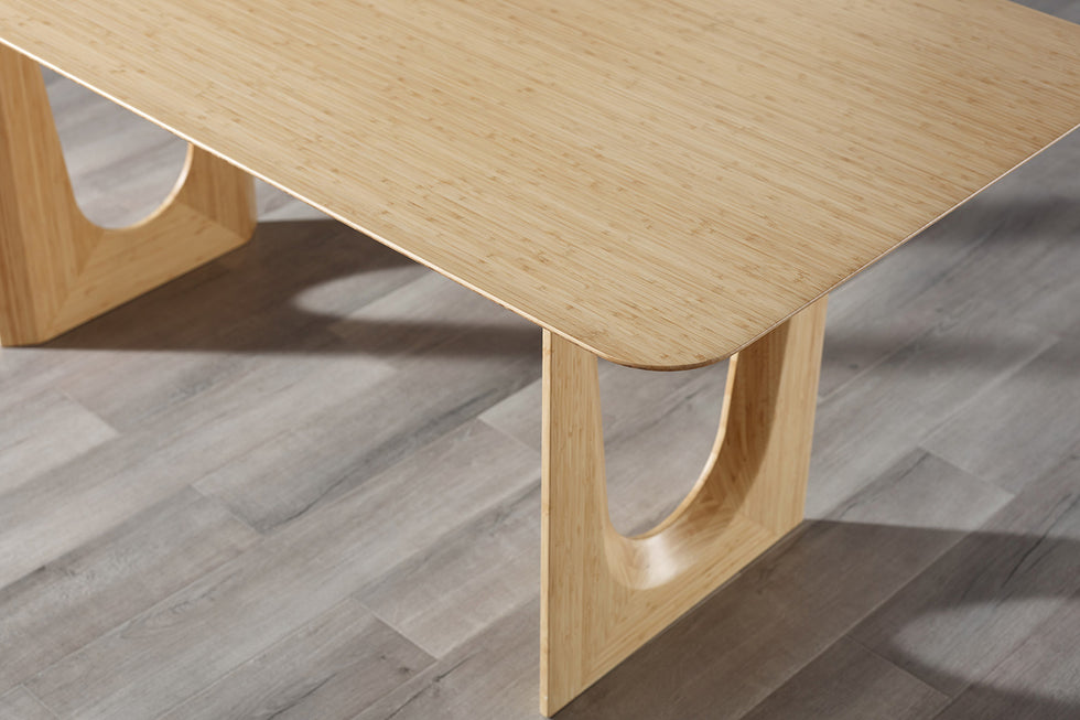 Greenington - Hanna Dining Table in Wheat, Solid Moso Bamboo
