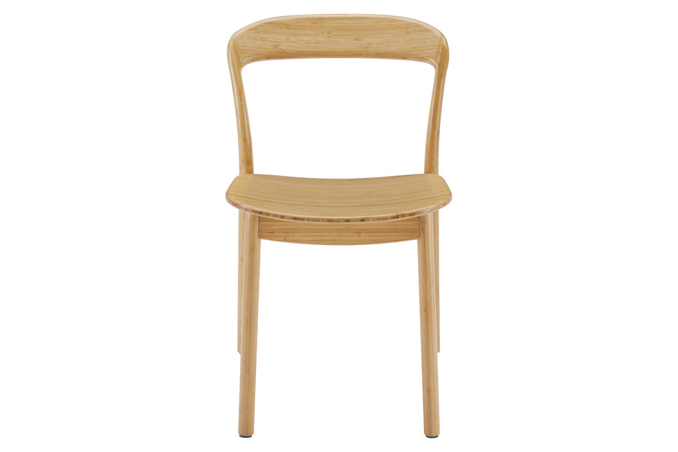 Greenington - Hanna Dining Chair Bamboo Seat Set of 2 in Wheat, Solid Moso Bamboo