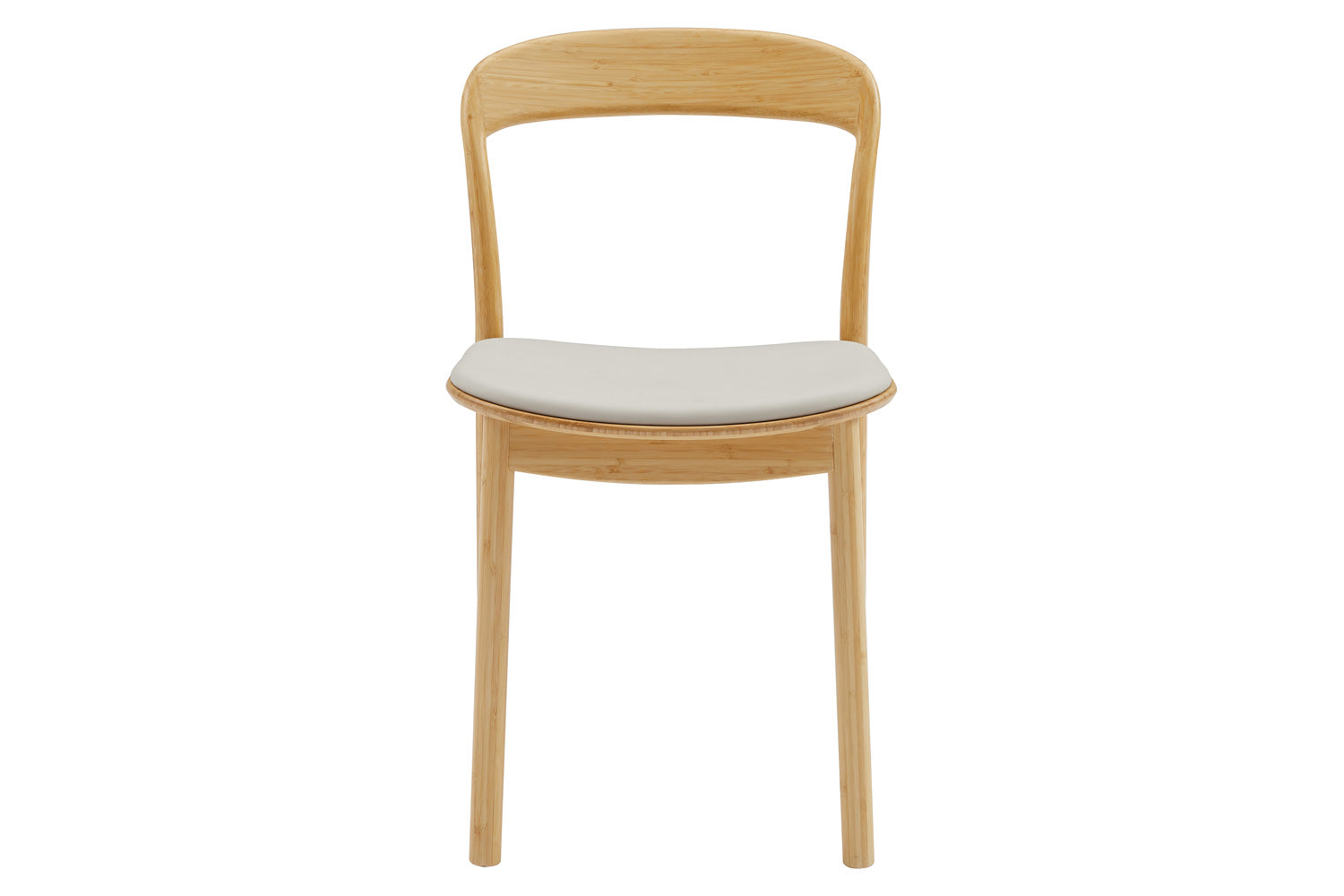 Greenington - Hanna Dining Chair Leather Seat Set of 2 in Wheat, Moso Bamboo