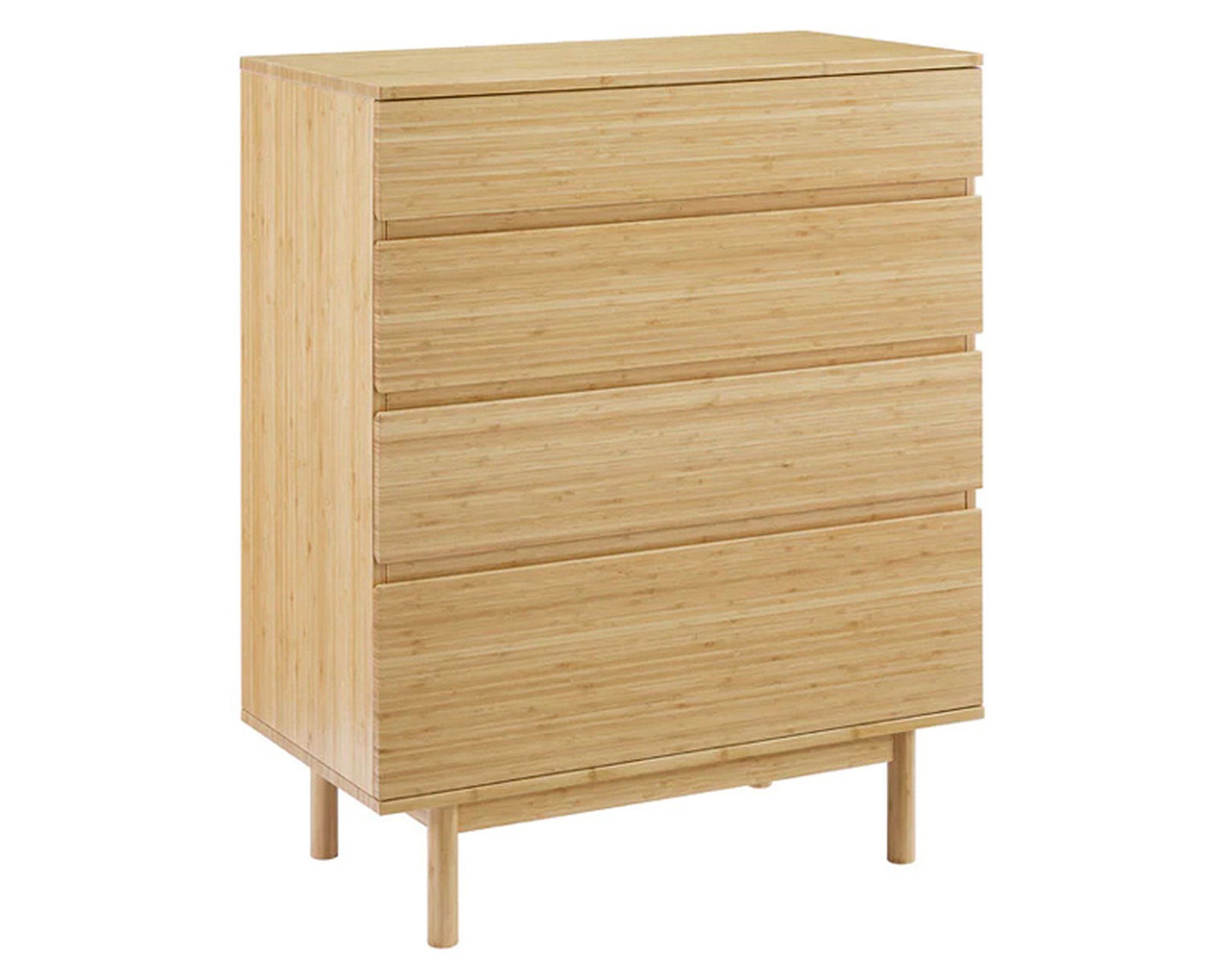 Greenington - Monterey 4 Drawer High Chest in Wheat, Solid Moso Bamboo