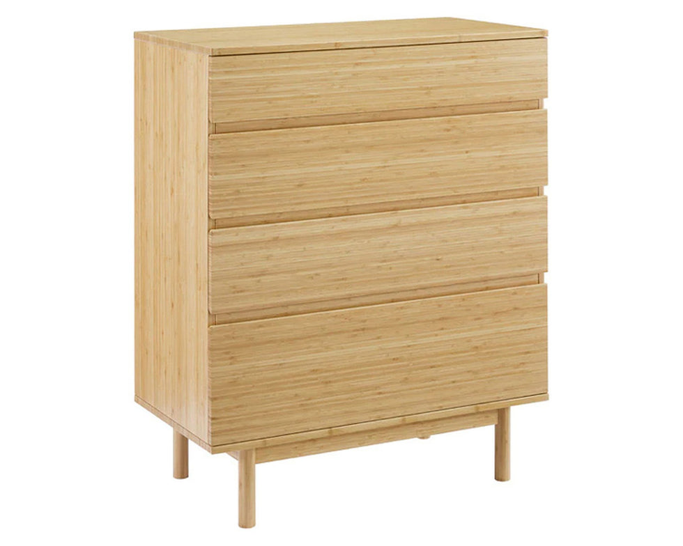 Greenington - Monterey 4 Drawer High Chest in Wheat, Solid Moso Bamboo