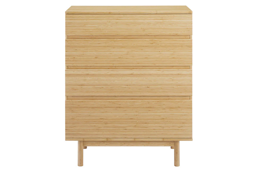 Greenington - Monterey 4 Drawer High Chest in Wheat, Solid Moso Bamboo