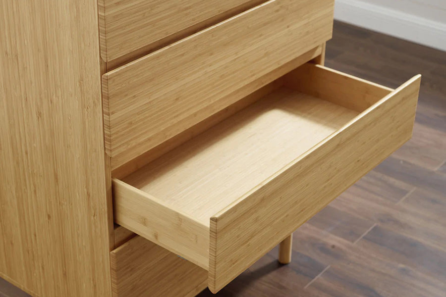 Greenington - Monterey 4 Drawer High Chest in Wheat, Solid Moso Bamboo