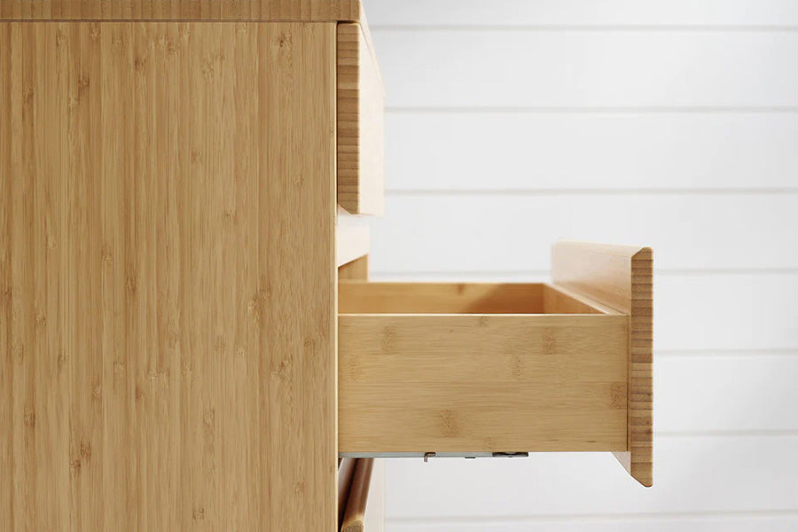Greenington - Monterey 4 Drawer High Chest in Wheat, Solid Moso Bamboo