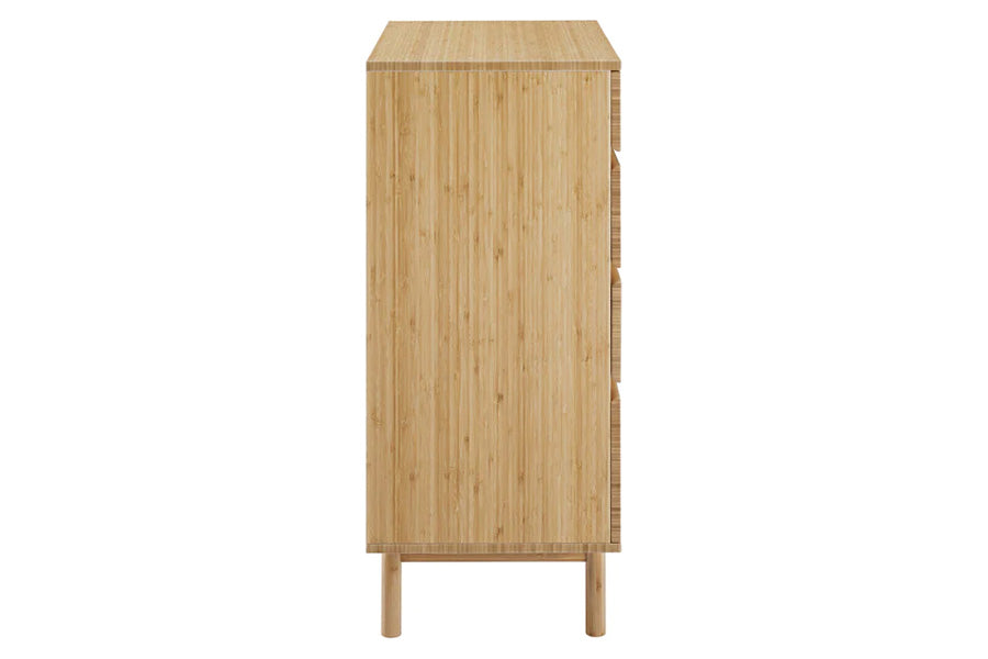 Greenington - Monterey 4 Drawer High Chest in Wheat, Solid Moso Bamboo