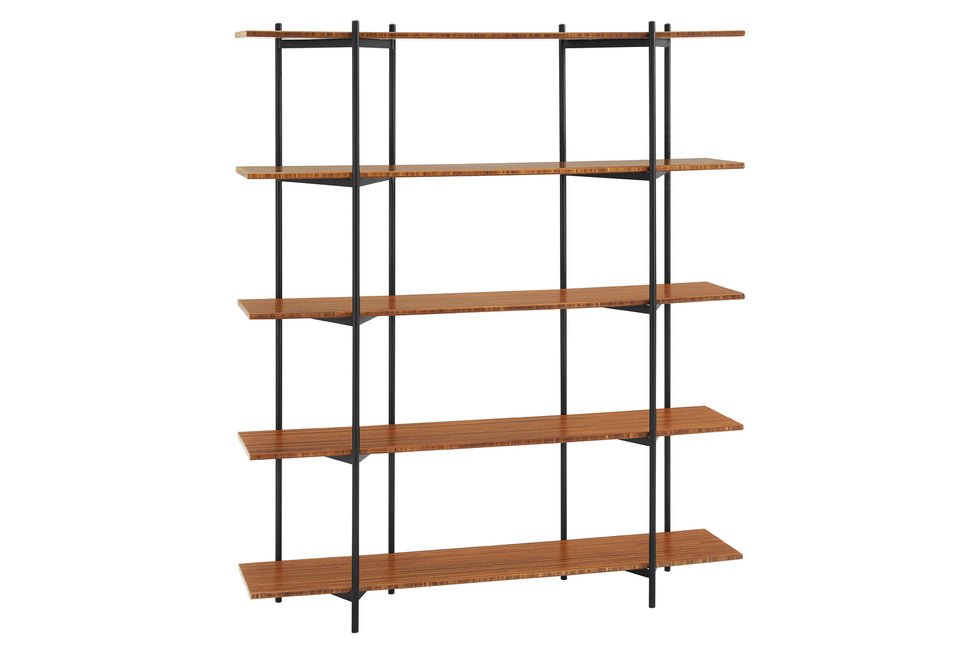 Greenington - Studio Plus Metal Shelf in Amber, Solid Moso Bamboo/Metal
