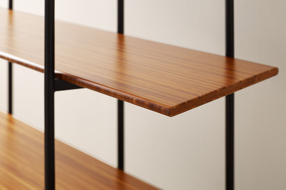 Greenington - Studio Plus Metal Shelf in Amber, Solid Moso Bamboo/Metal