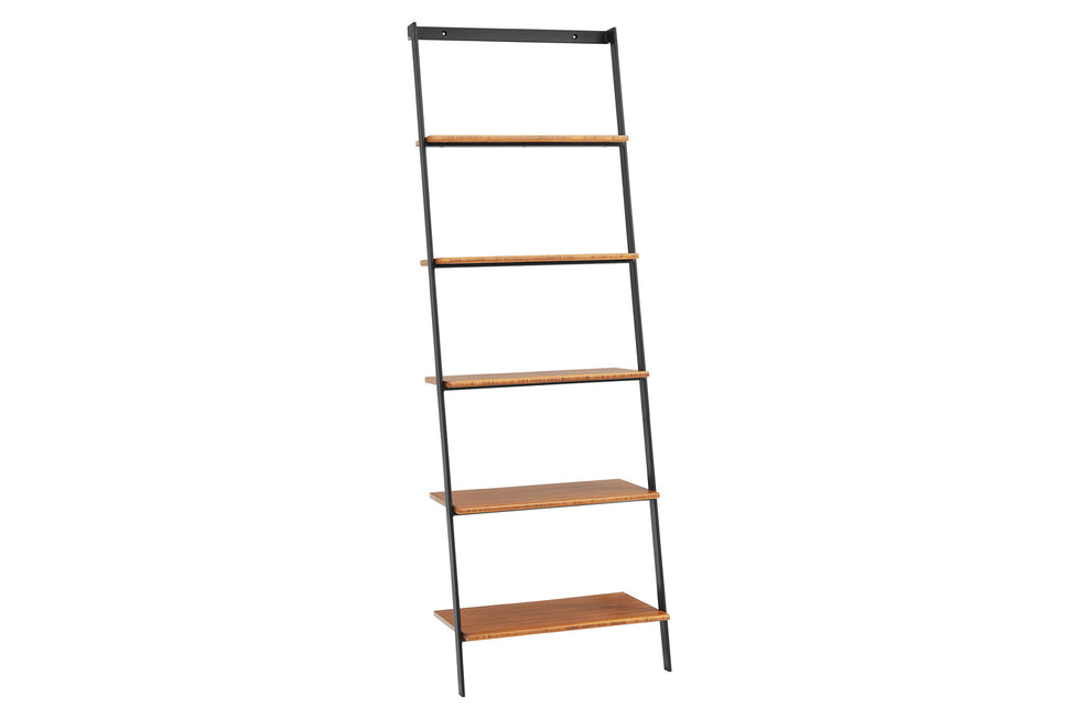 Greenington - Studio Plus Leaning Shelf in Amber, Solid Moso Bamboo/Metal