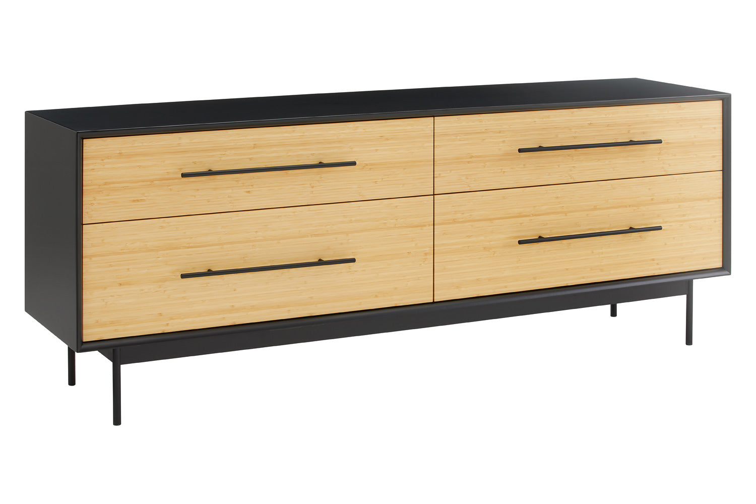 Greenington - Santa Cruz 4 Drawer Double Dresser in Wheat, Solid Moso Bamboo