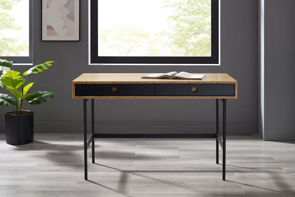 Greenington - Santa Cruz Desk in Wheat, Solid Moso Bamboo/Metal