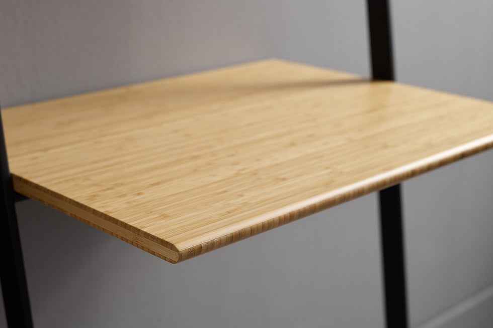 Greenington - Santa Cruz Leaning Desk in Wheat, Solid Moso Bamboo/Metal
