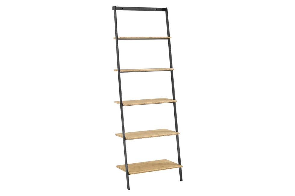Greenington - Santa Cruz Leaning Shelf in Wheat, Solid Moso Bamboo/Metal