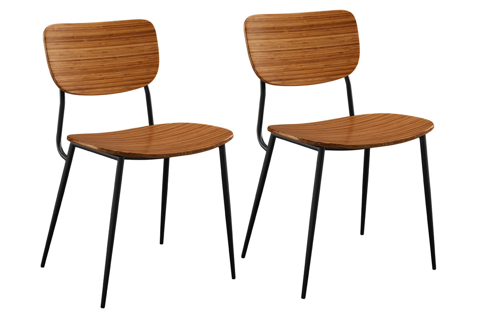 Greenington - Soho Chair Set of 2 in Amber, Moso Bamboo