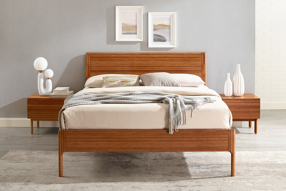 Greenington - Ventura 1 Drawer Nightstand in Amber, Solid Moso Bamboo