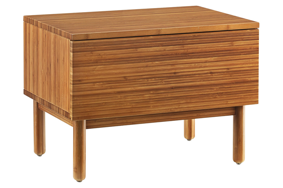 Greenington - Ventura 1 Drawer Nightstand in Amber, Solid Moso Bamboo