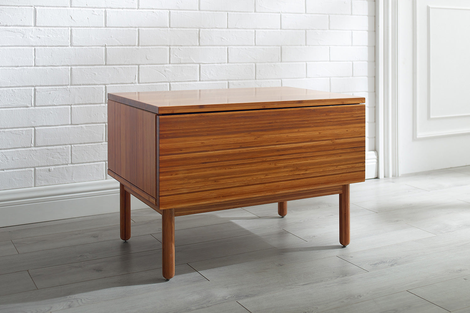 Greenington - Ventura 1 Drawer Nightstand in Amber, Solid Moso Bamboo