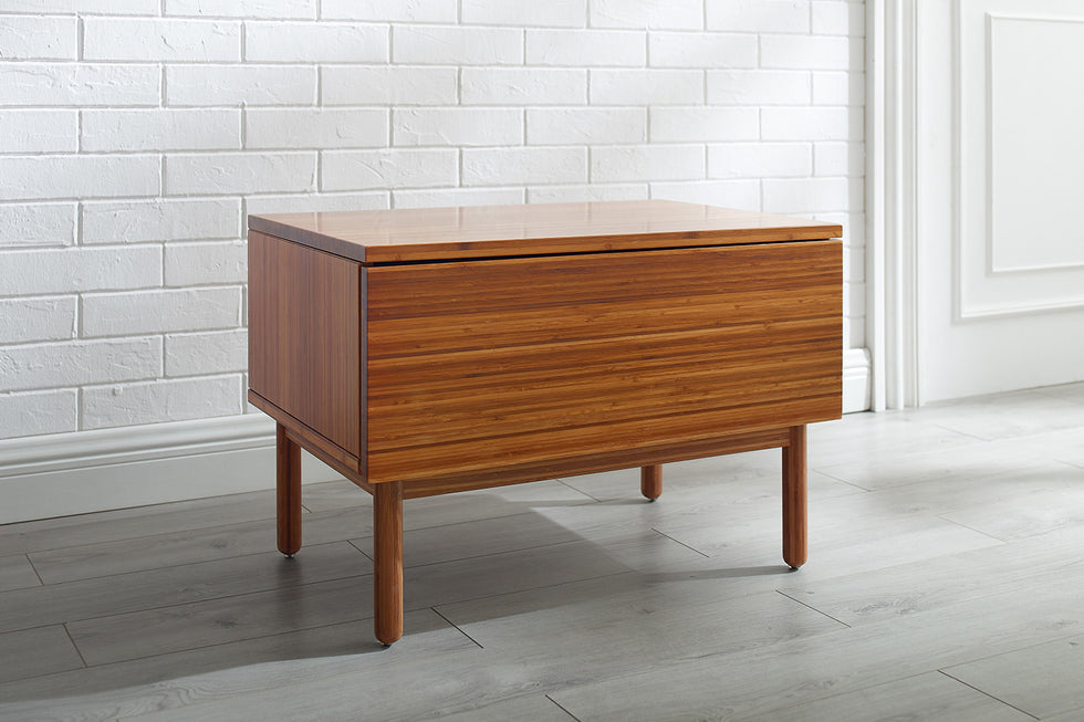 Greenington - Ventura 1 Drawer Nightstand in Amber, Solid Moso Bamboo