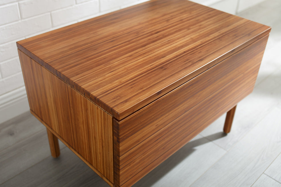 Greenington - Ventura 1 Drawer Nightstand in Amber, Solid Moso Bamboo