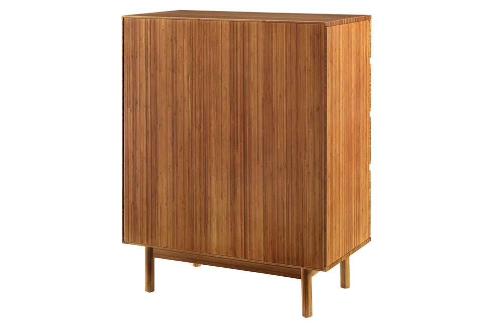 Greenington - Ventura 4 Drawer High Chest in Amber, Solid Moso Bamboo