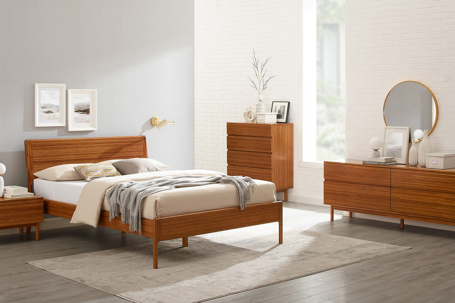 Greenington - Ventura 4 Drawer Double Dresser in Amber, Solid Moso Bamboo