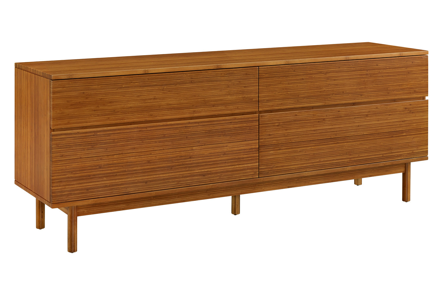 Greenington - Ventura 4 Drawer Double Dresser in Amber, Solid Moso Bamboo