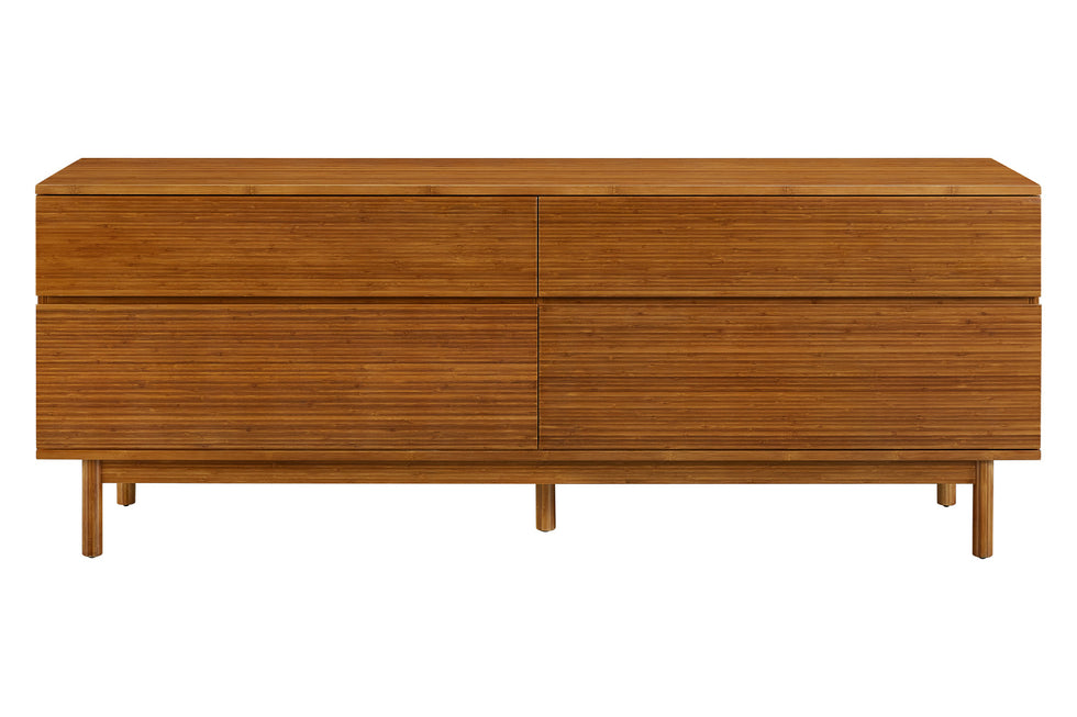 Greenington - Ventura 4 Drawer Double Dresser in Amber, Solid Moso Bamboo