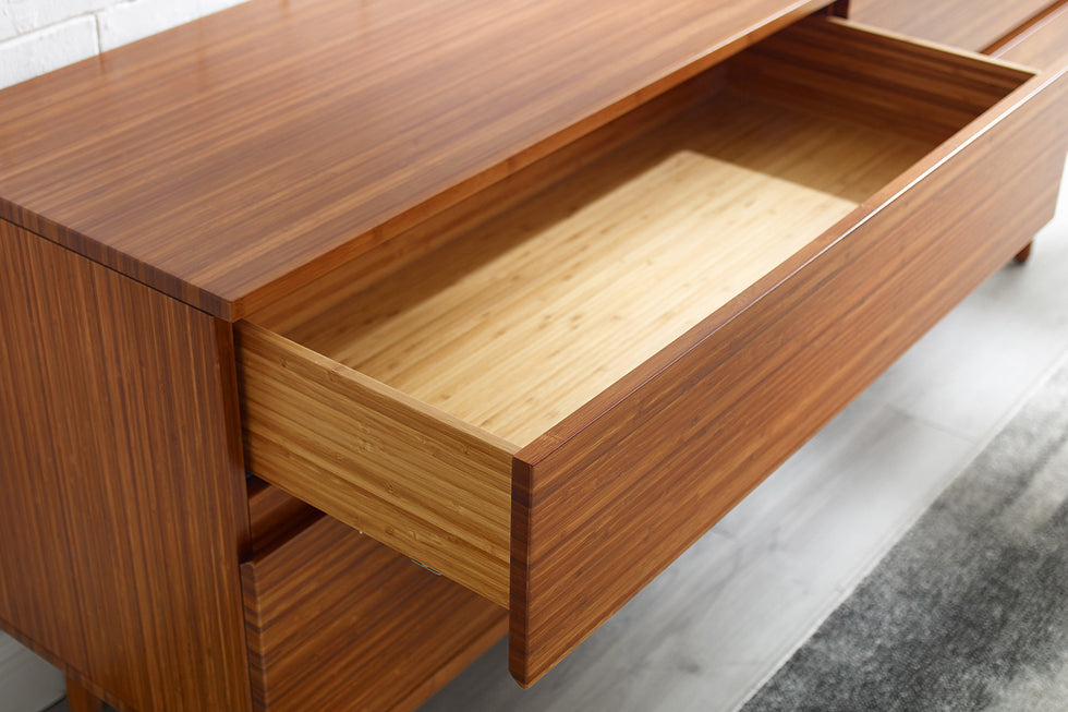 Greenington - Ventura 4 Drawer Double Dresser in Amber, Solid Moso Bamboo