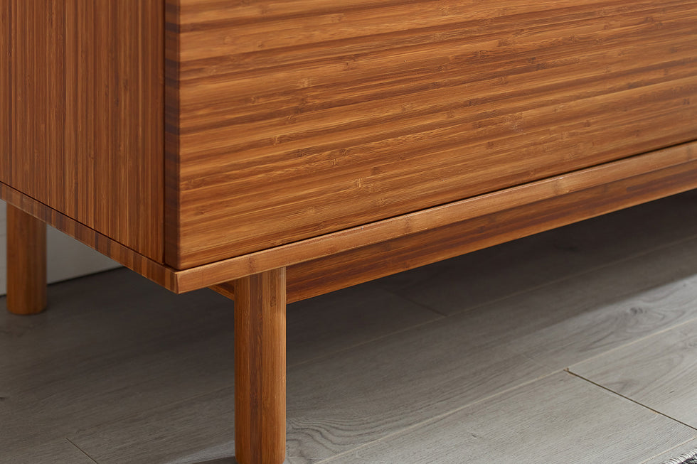 Greenington - Ventura 4 Drawer Double Dresser in Amber, Solid Moso Bamboo