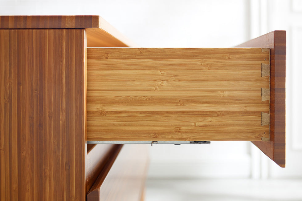 Greenington - Ventura 4 Drawer Double Dresser in Amber, Solid Moso Bamboo