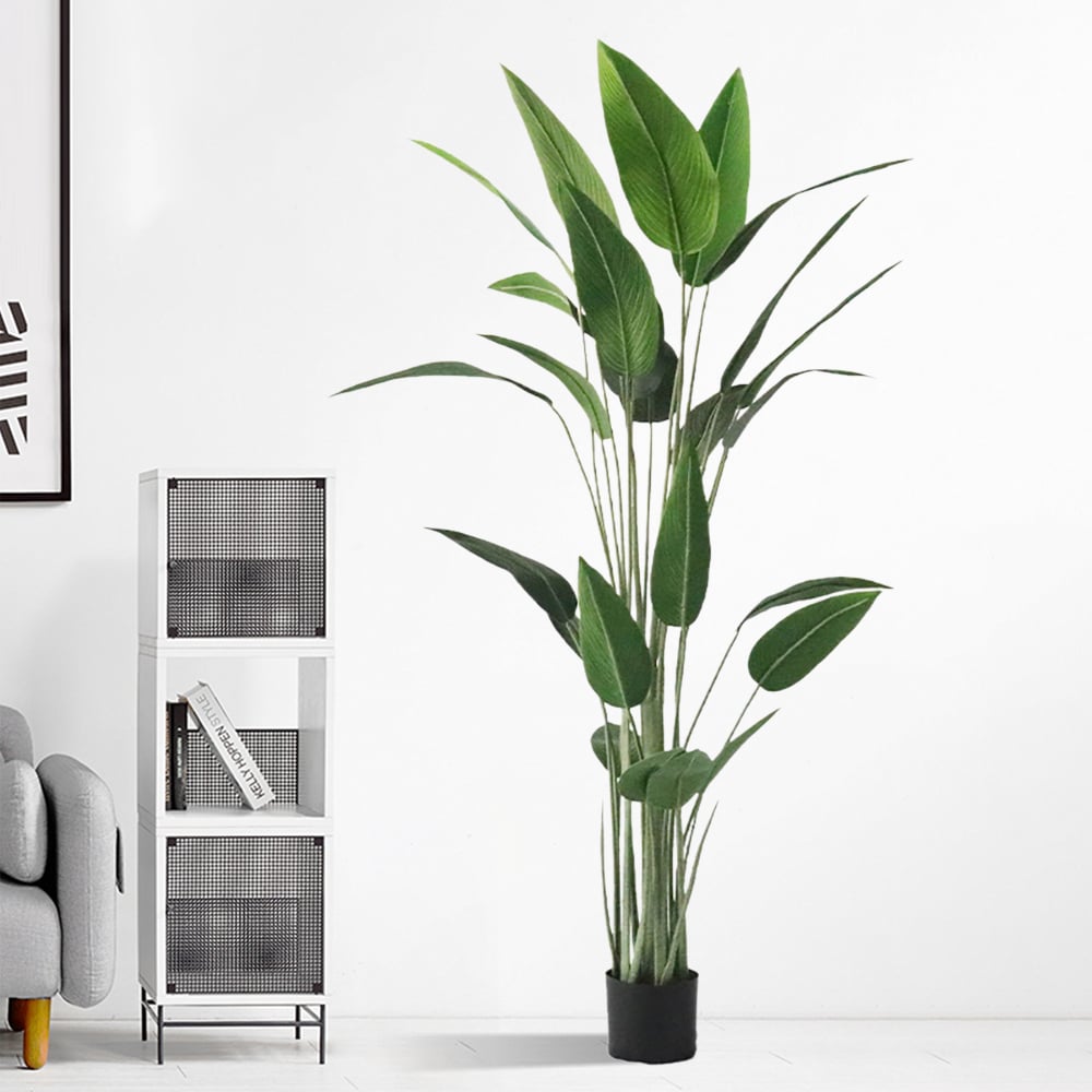 HMR - 70.9" Artificial Canna Tree 1-Piece Faux Plastic Indoor & Outdoor Plant