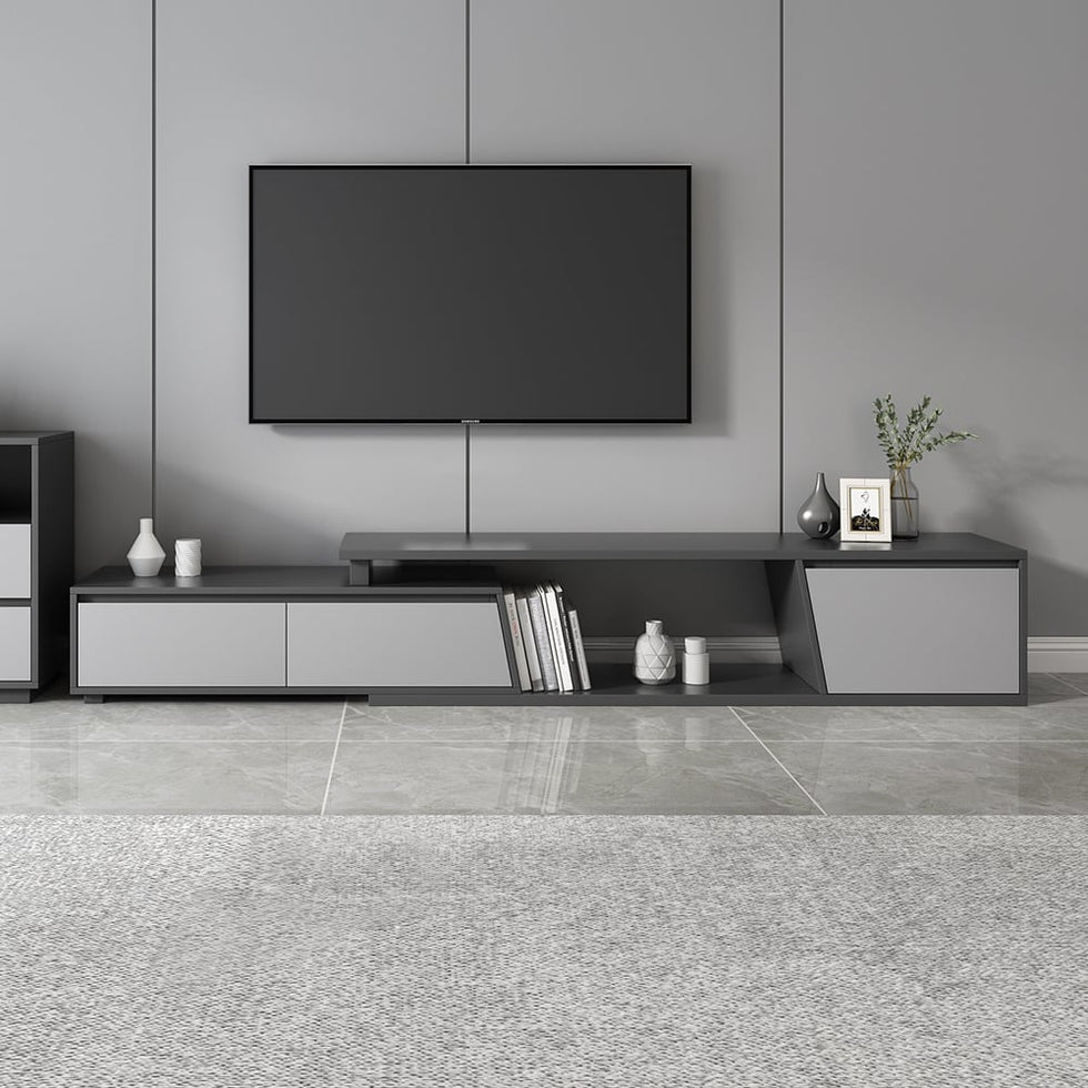 HMR - Fero Extendable TV Stand with 3 Drawers (71"-120")