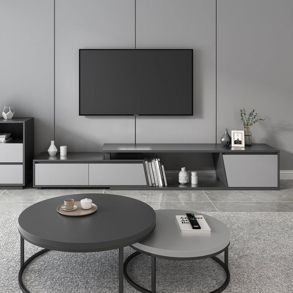 HMR - Fero Extendable TV Stand with 3 Drawers (71"-120")