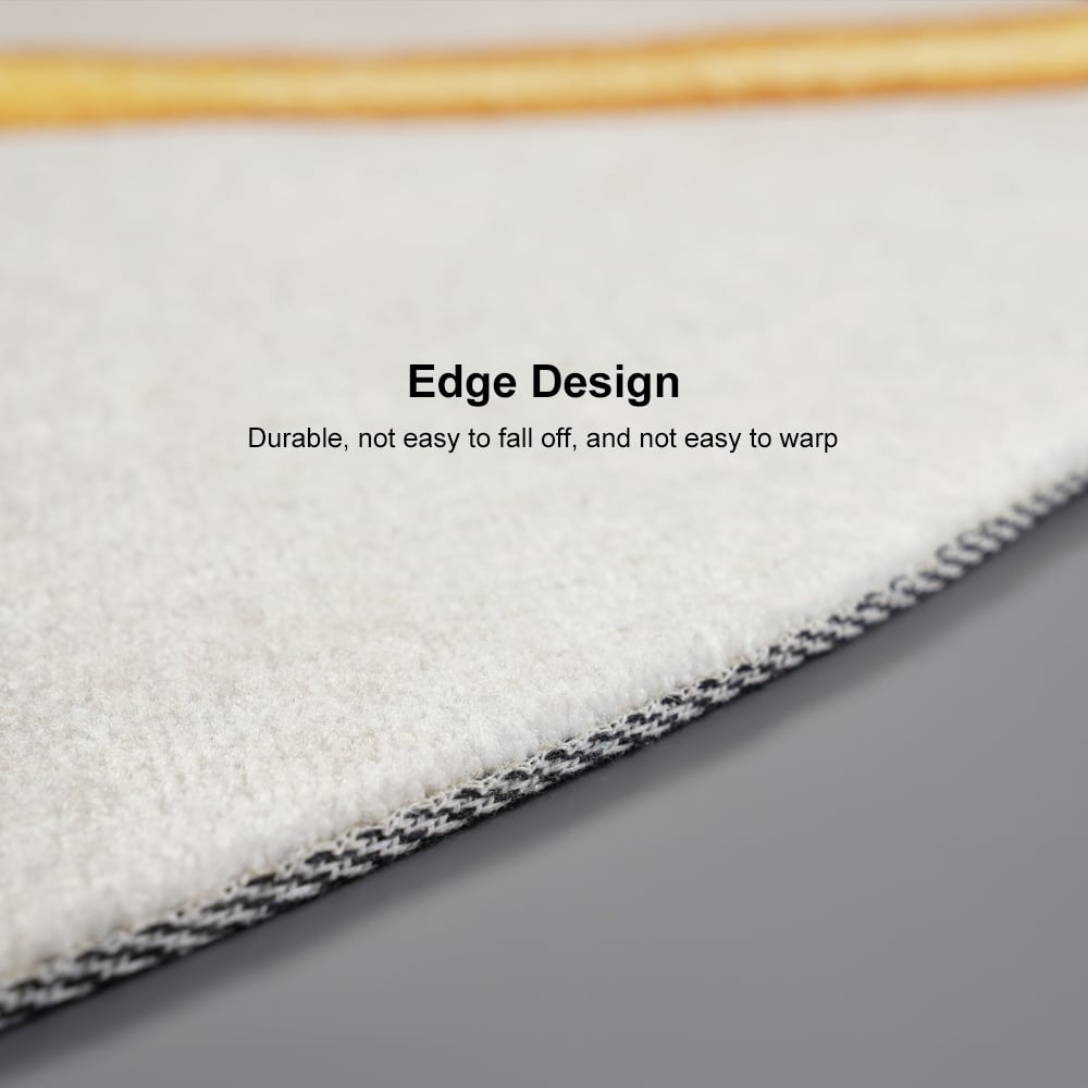 HMR - Circular Modern & Creative & Light Luxury Khaki & Yellow Area Rug Nylon Rug