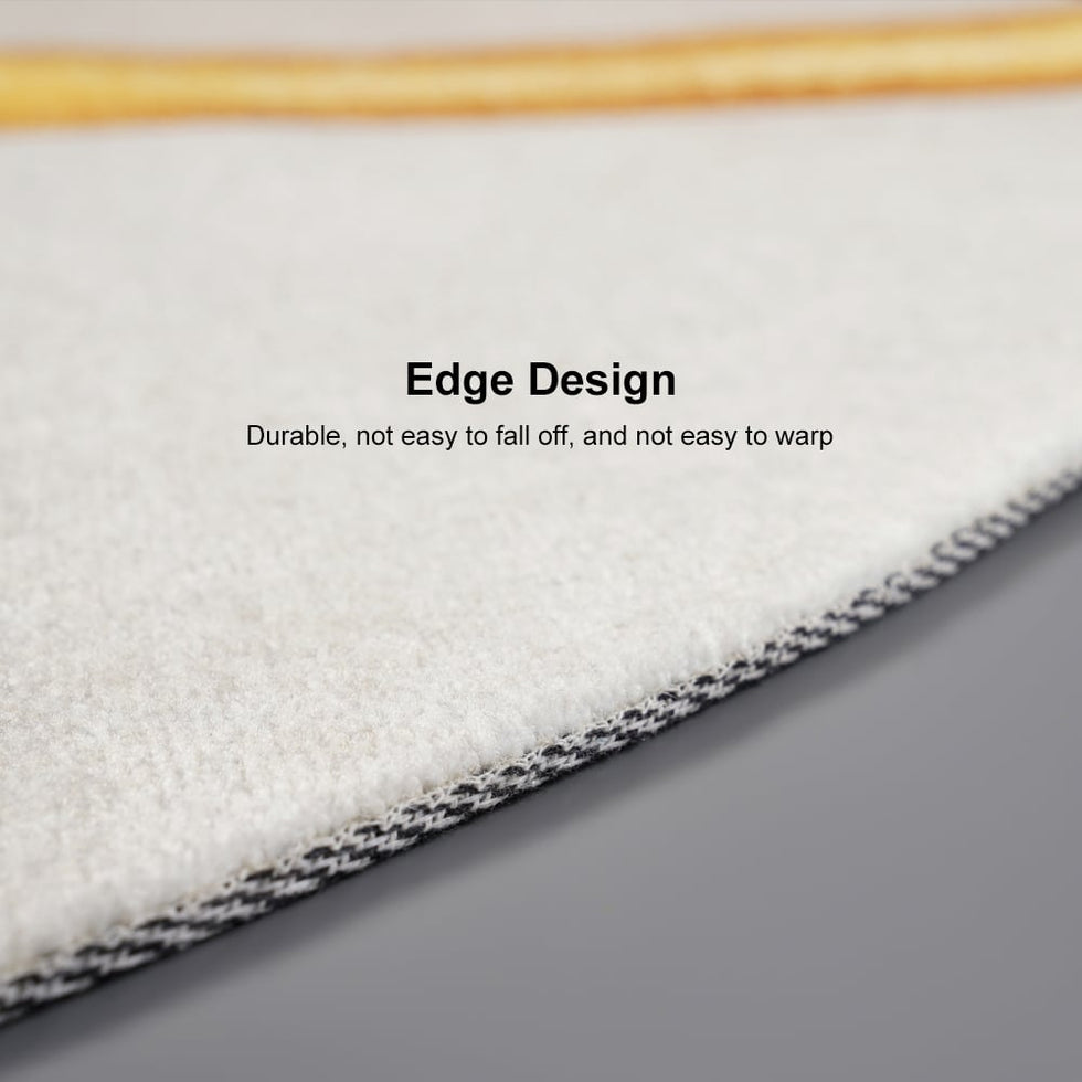 HMR - Circular Modern & Creative & Light Luxury Khaki & Yellow Area Rug Nylon Rug