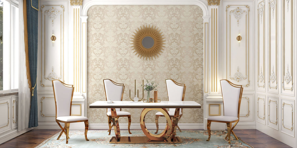 HMR - 33.7" Luxury Creative Gold Sunburst Large Metal Wall Mirror Decor Art for Living Room