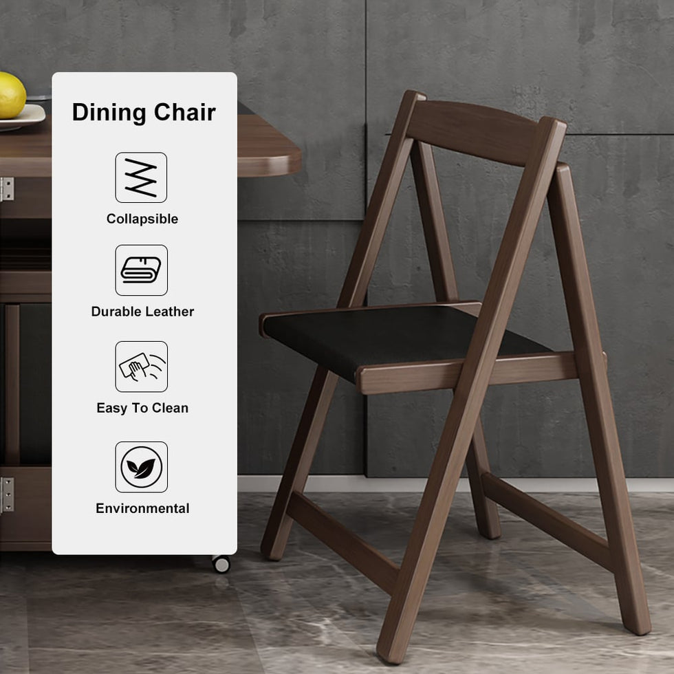 HMR - Dining Set 59.1" Modern Rectangle Folding Wood Dining Table with 4 Chairs