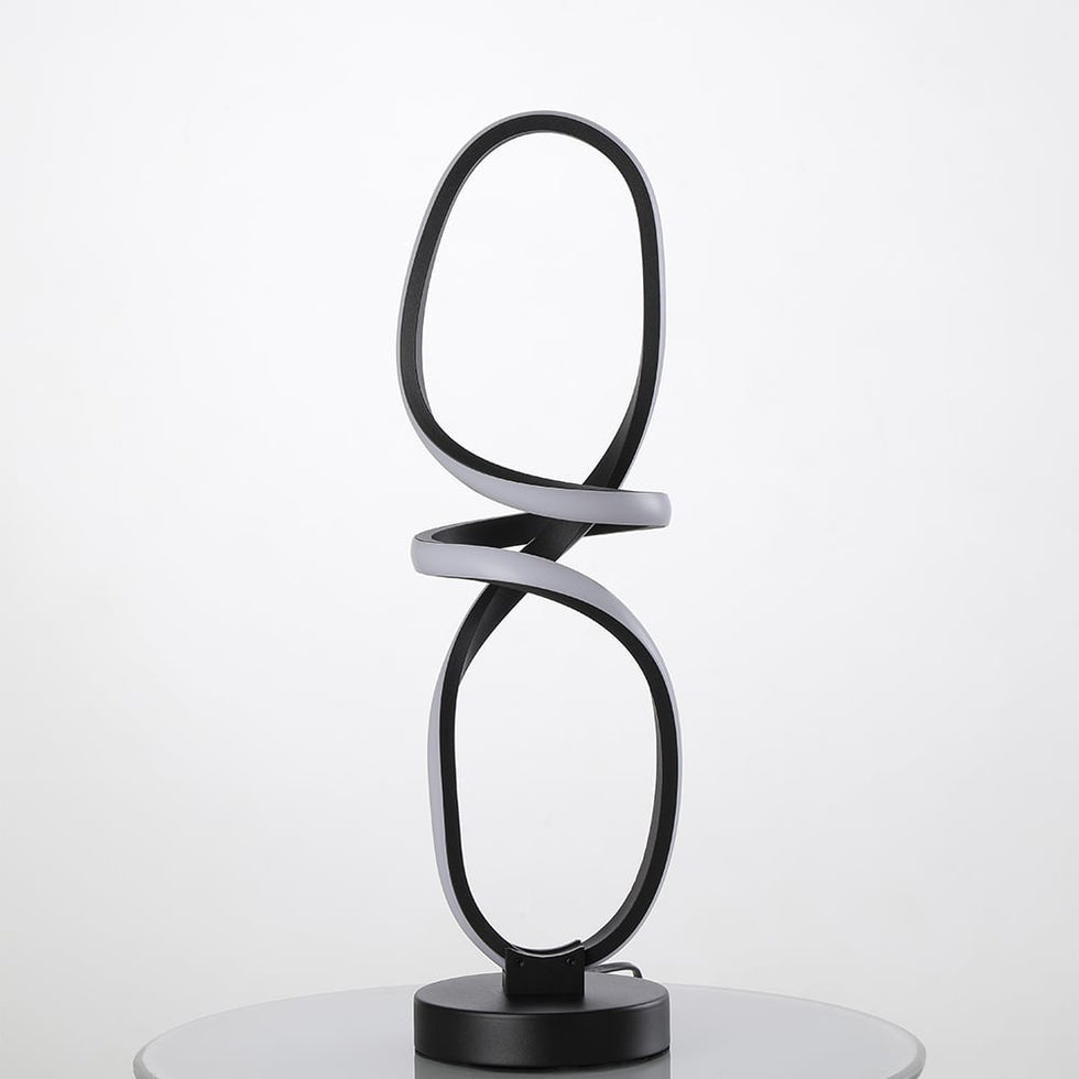 HMR - Minimalist LED Table Lamp in Black Geometric Beside Table Lamp