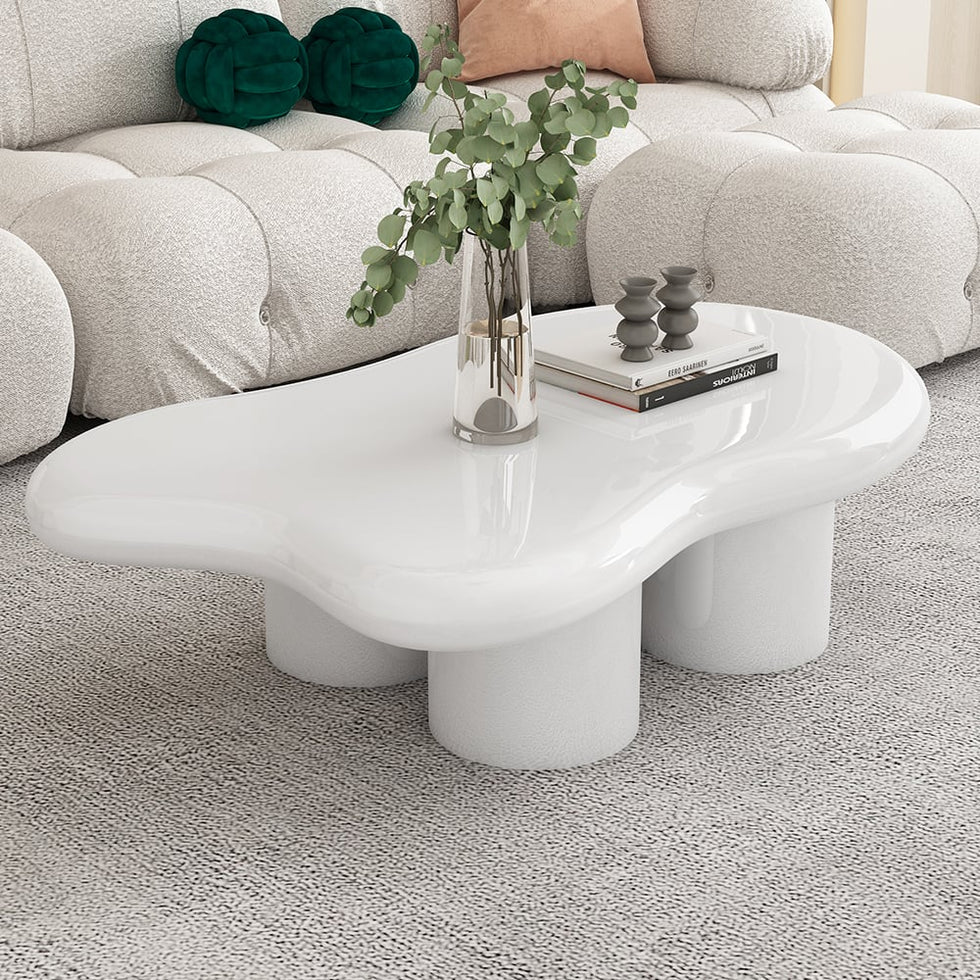 HMR - 39" Irregular Cloud-Shaped Abstract Coffee Table