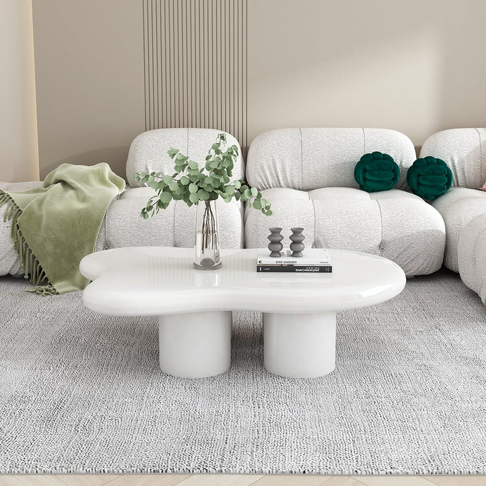 HMR - 39" Irregular Cloud-Shaped Abstract Coffee Table