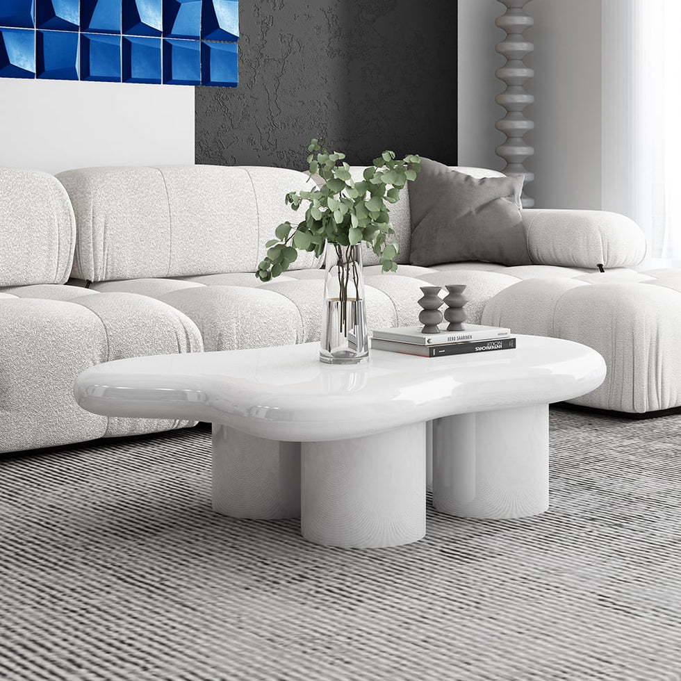 HMR - 39" Irregular Cloud-Shaped Abstract Coffee Table