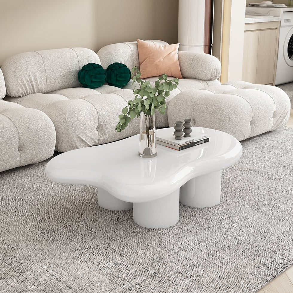 HMR - 39" Irregular Cloud-Shaped Abstract Coffee Table