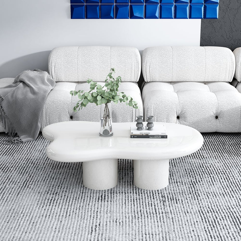 HMR - 39" Irregular Cloud-Shaped Abstract Coffee Table