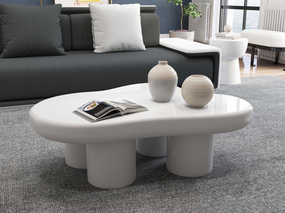 HMR - 39" Irregular Cloud-Shaped Abstract Coffee Table