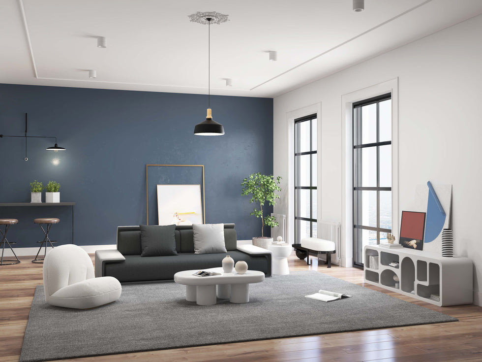 HMR - 39" Irregular Cloud-Shaped Abstract Coffee Table