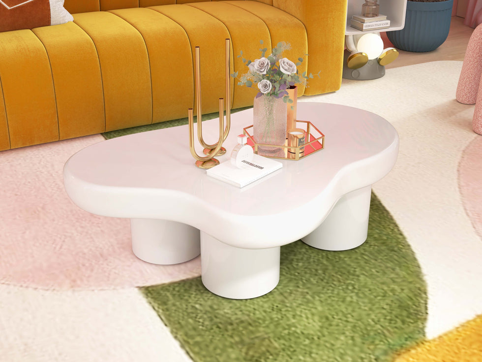 HMR - 39" Irregular Cloud-Shaped Abstract Coffee Table