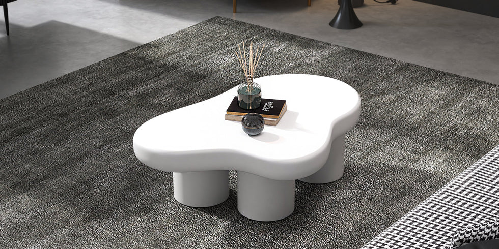 HMR - 39" Irregular Cloud-Shaped Abstract Coffee Table